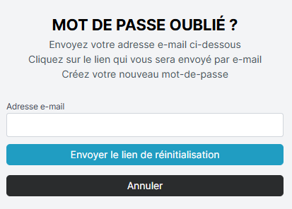 Récupérer un mot de passe
