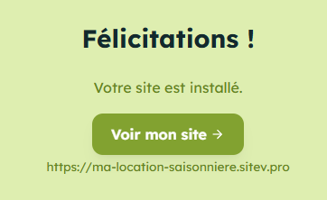 Site prêt